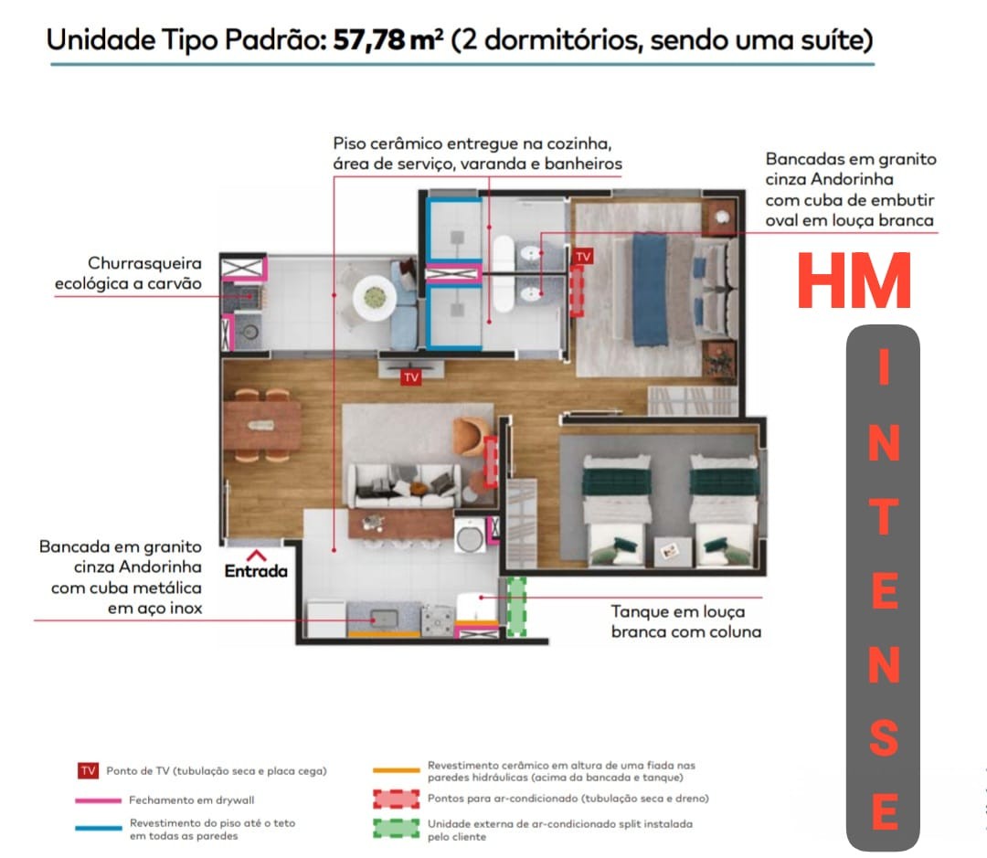 Apartamento, 2 quartos, 57 m² - Foto 17